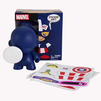 MARVEL MUNNY CAPTAIN AMERICA figure by Marvel, produced by Kidrobot. Packaging.
