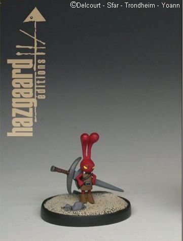 Marvin Rouge, enfant figure by Yoann, produced by Hazgaard. Front view.