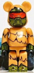 Master Chief - Secret Hero Be@rbrick Series 28 figure, produced by Medicom Toy. Front view.