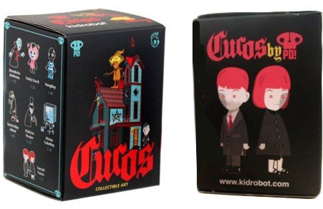 Mauro Trident figure by Patricio Oliver (Po!), produced by Kidrobot. Packaging.