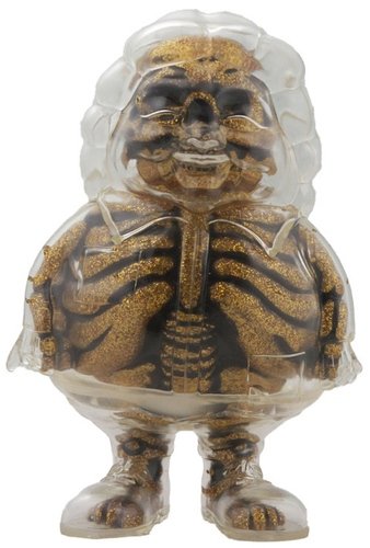 MCSUPERSIZED New Years Double Pack - Gold Glitter ( Toy Tokyo Exclusive ) figure by Ron English, produced by Secret Base. Front view.