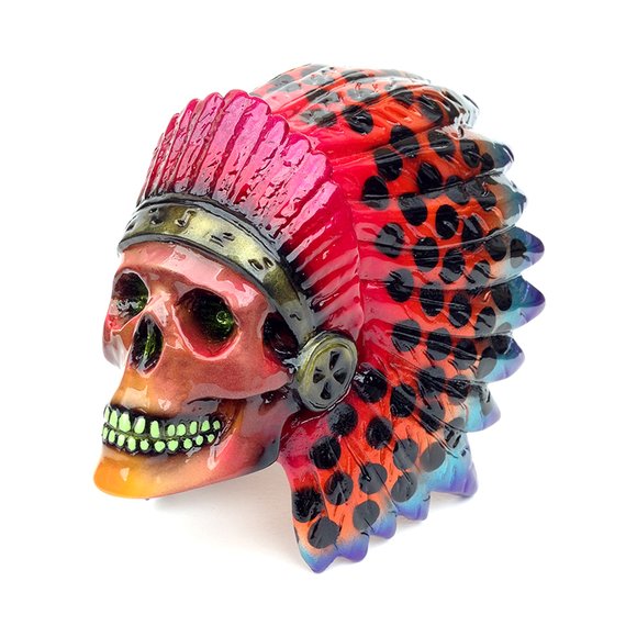 Mechavirus Skull Chief #2 figure by Scumbags & Superstars. Side view.