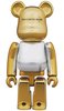 MEDICOM TOY PLUS BE@RBRICK GOLD CHROME Ver. 100％