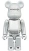 MEDICOM TOY PLUS WHITE CHROME Ver. BE@RBRICK 100%