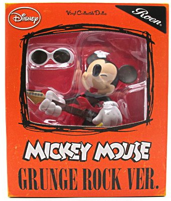 Mickey Mouse - Grunge Rock Ver., VCD No.186 figure by Disney, produced by Medicom Toy. Packaging.