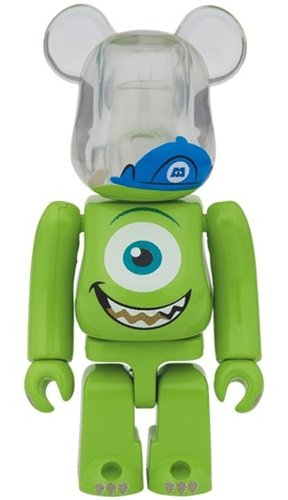 MIKE by MONSTERS,INC. BE@RBRICK 100% figure, produced by Medicom Toy. Front view.