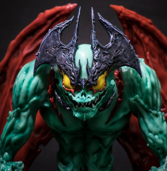 Mike Sutfin ‘Devilman’ figure by Mike Sutfin, produced by Unbox Industries. Detail view.