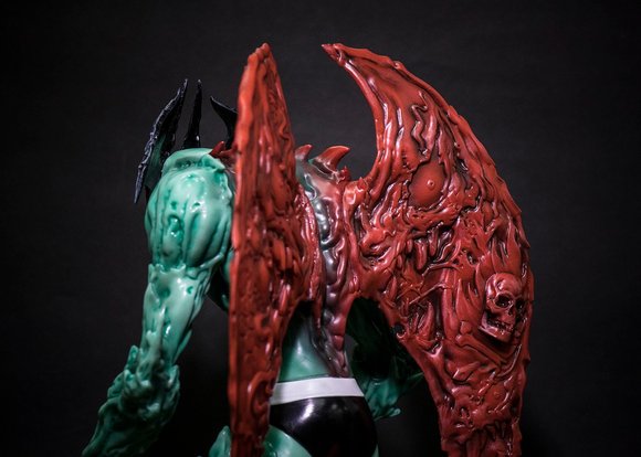 Mike Sutfin ‘Devilman’ figure by Mike Sutfin, produced by Unbox Industries. Detail view.