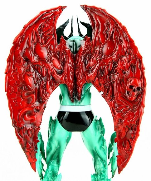 Mike Sutfin ‘Devilman’ figure by Mike Sutfin, produced by Unbox Industries. Back view.