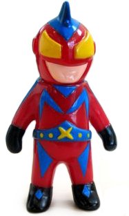Mini Captain Maxx figure by Mark Nagata, produced by Max Toy Co.. Front view.