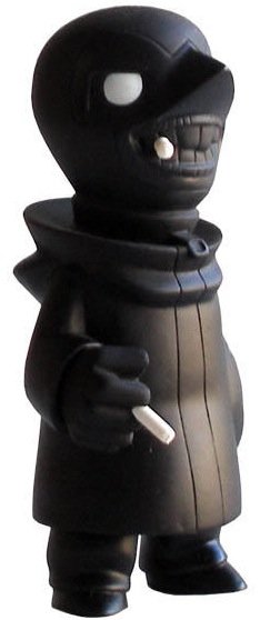 Mini Gobi - Black Bean figure by Gobi, produced by Muttpop. Side view.