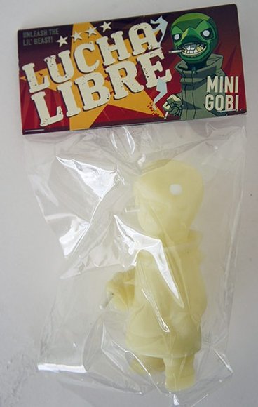 Mini Gobi - GID figure by Gobi, produced by Muttpop. Packaging.