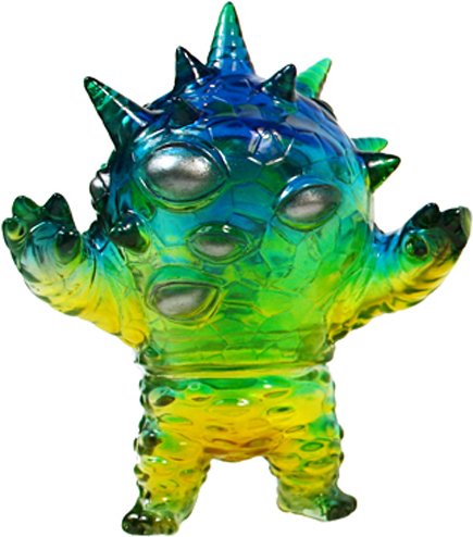 Mini Kaiju Eyezon - Clear Dead Presidents Ed. figure by Mark Nagata X Dead Presidents, produced by Max Toy Co.. Front view.