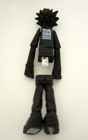 Mini Michael - Mr Shoe Sample - Black figure by Michael Lau, produced by Crazysmiles. Back view.