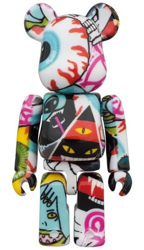 MISHKA 2020 BE@RBRICK 100% figure, produced by Medicom Toy. Front view.