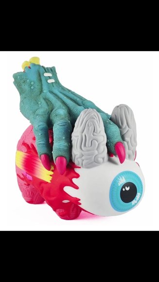 MISHKA KEEP WATCH  LABBIT figure by Mishka, produced by Kidrobot. Front view.