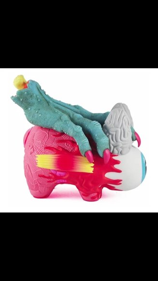 MISHKA KEEP WATCH  LABBIT figure by Mishka, produced by Kidrobot. Side view.