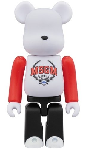 MSGM COLLEGE BE@RBRICK 100% figure, produced by Medicom Toy. Front view.