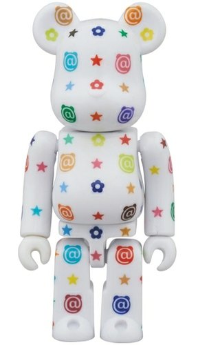 Multi-Color Gloss Ver. Be@rbrick 100% figure, produced by Medicom Toy. Front view.