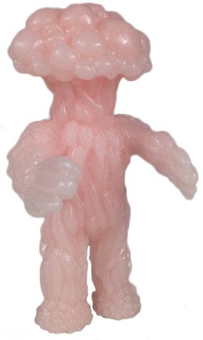Mushroom People Attack!! Pink figure by Barry Allen, produced by Gorgoloid. Front view.