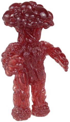 Mushroom People Attack!! Translucent Red figure by Barry Allen, produced by Gorgoloid. Front view.