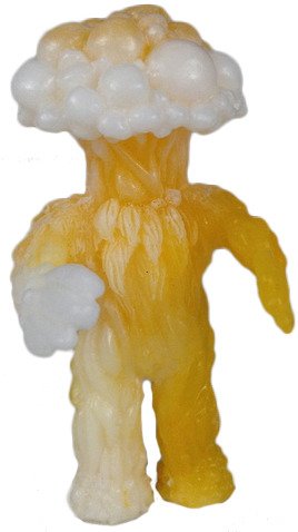Mushroom People Attack!! White/OJ figure by Barry Allen, produced by Gorgoloid. Front view.