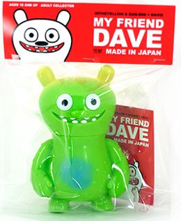 My friend Dave figure by David Horvath X Sun-Min Kim, produced by Intheyellow. Packaging.