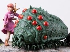 Nausicaa & Ohm figure, produced by Bandai. Front view.