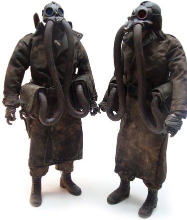 N.O.M. Commanders - Thrice Naut and Post Fire figure by Ashley Wood, produced by Threea. Front view.