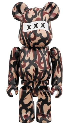 NUMBER(N)XXX BE@RBRICK 100% figure, produced by Medicom Toy. Front view.