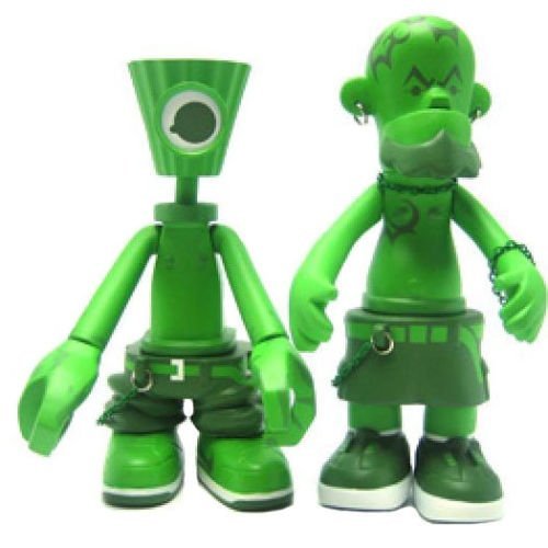 NY Fat Crylon & Tattoo - Green Set figure by Michael Lau, produced by Crazysmiles. Front view.
