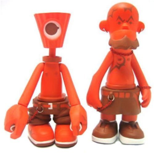 NY Fat Crylon & Tattoo Orange Set figure by Michael Lau, produced by Crazysmiles. Front view.