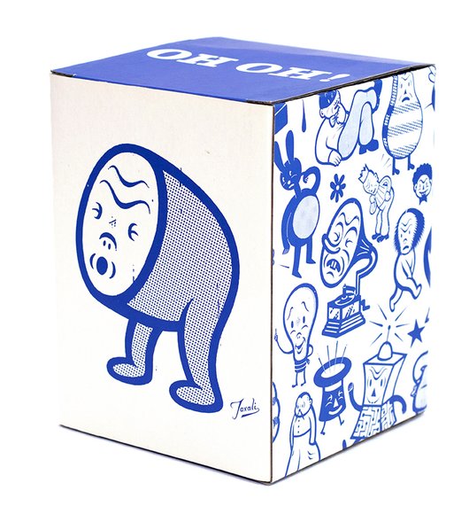 OH OH figure by Gary Taxali, produced by Chump Toys. Packaging.