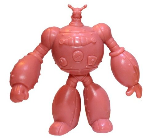 OTMFG Flesh 3D Retro Robot figure by Brandt Peters, produced by October Toys. Front view.