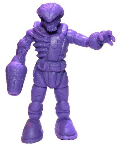 OTMFG Purple Zombie Pheyden figure by Matt Doughty And L’Amour Supreme, produced by October Toys. Front view.