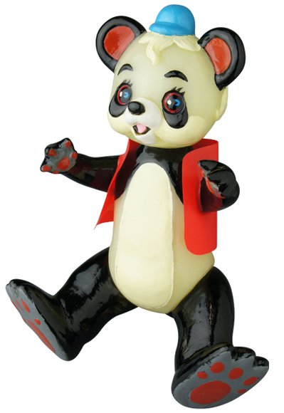 Panda No Ponta Ron figure by Anraku Ansaku, produced by Medicom Toy. Front view.