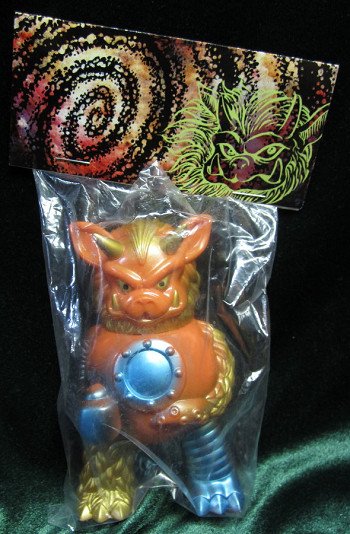 Partyball  figure by Paul Kaiju, produced by Super7. Packaging.