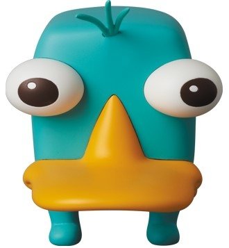 Perry (カモノハシペリ) - VCD No.229 figure by Disney, produced by Medicom Toy. Front view.