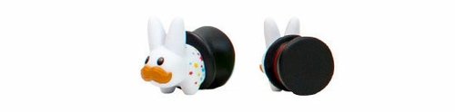 Personal Happiness Happy Labbit figure by Frank Kozik, produced by Kid Robot. Front view.