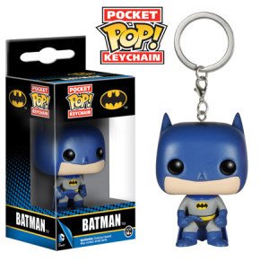 Pocket POP! Keychain - Batman figure by Dc Comics, produced by Funko. Packaging.