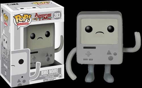 POP! Adventure Time - BMO Noire figure, produced by Funko. Front view.