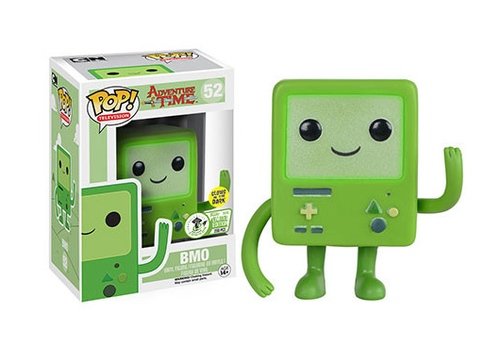 POP! Adventure Time - Green GID BMO, ECCC Exclusive figure, produced by Funko. Front view.