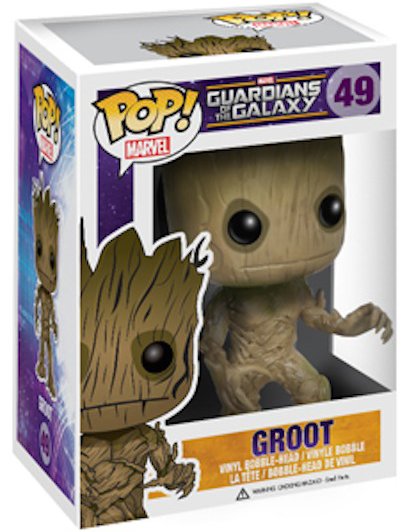 POP! Guardians of the Galaxy - Groot figure, produced by Funko. Packaging.