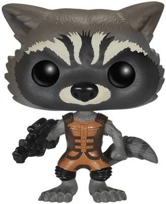 POP! Guardians of the Galaxy - Rocket Raccoon figure by Marvel, produced by Funko. Front view.