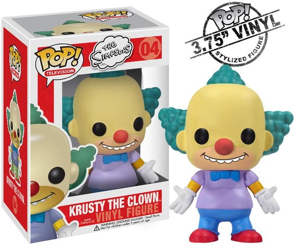 POP! Television - Krusty the Clown figure by Matt Groening, produced by Funko. Packaging.