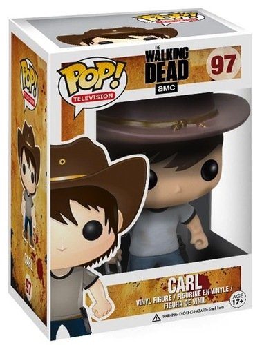 POP! The Walking Dead - Carl figure by Funko, produced by Funko. Packaging.