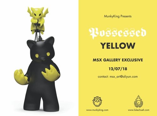 Possessed - Yellow figure by Luke Chueh, produced by Munkyking & Msx_Art. Front view.