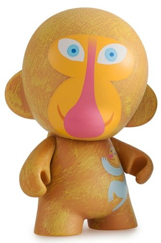 Proboscis Monkey figure by Amanda Visell, produced by Kidrobot. Front view.