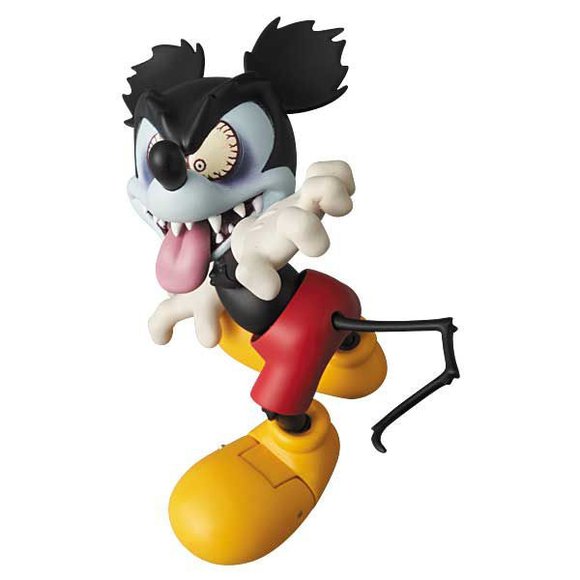 Runaway Brain Mickey - MAF No.48  figure by Disney, produced by Medicom Toy. Side view.