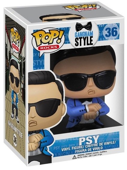 Psy - Gangnam Style figure, produced by Funko. Packaging.